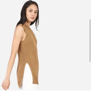Everlane Shirt Ochre Open Knit Sweater Tank Tunic
